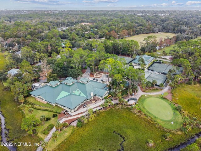 6230 Highlands Ct, Ponte Vedra Beach, FL 32082 - aerial view of property and surrounding area featuring a forest and a local golf course