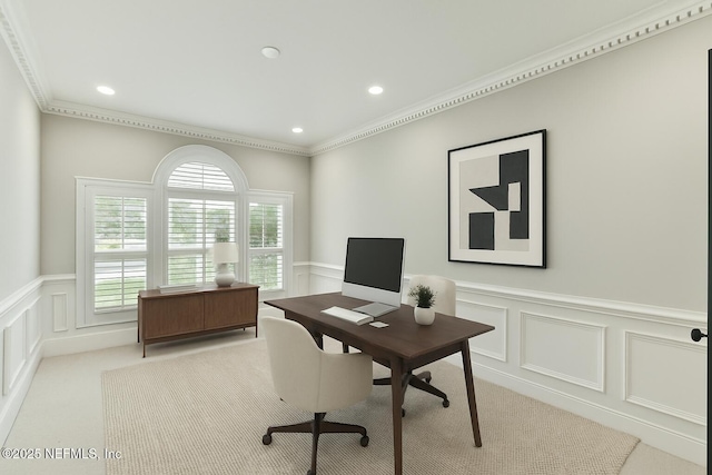 6230 Highlands Ct, Ponte Vedra Beach, FL 32082 - carpeted office space with a decorative wall and a wainscoted wall