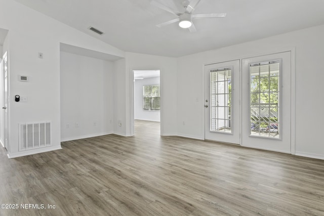 11213 Harbour Vista Cir, Saint Augustine, FL 32080 - unfurnished room with ceiling fan, visible vents, and wood finished floors
