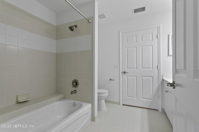 11213 Harbour Vista Cir, Saint Augustine, FL 32080 - full bath with toilet, tile patterned floors, visible vents, and tub / shower combination