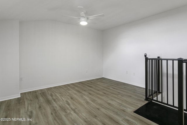 11213 Harbour Vista Cir, Saint Augustine, FL 32080 - unfurnished room featuring baseboards, ceiling fan, and wood finished floors