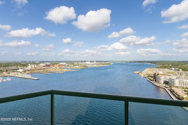 view of water feature