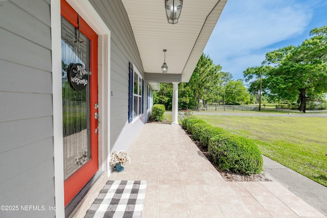 view of patio / terrace with fence
