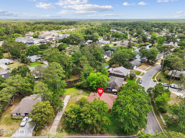 aerial view featuring a residential view