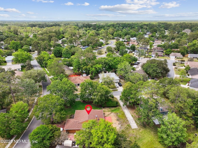 drone / aerial view featuring a residential view