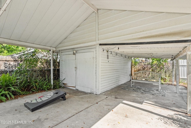 exterior space with fence