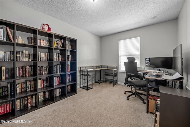 425 Oasis Ln, Orange Park, FL 32073 - office featuring a textured ceiling and carpet flooring