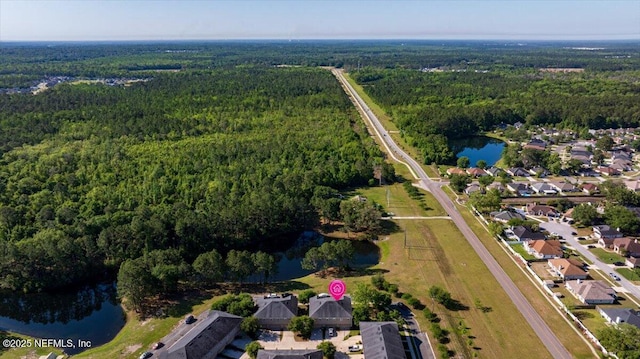 425 Oasis Ln, Orange Park, FL 32073 - birds eye view of property with a forest view and a water view