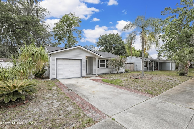 11453 Cypress Bend Ct, Jacksonville, FL 32223 - view of front of house with a garage, driveway, and a front lawn