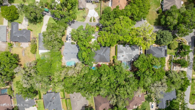aerial view with a residential view