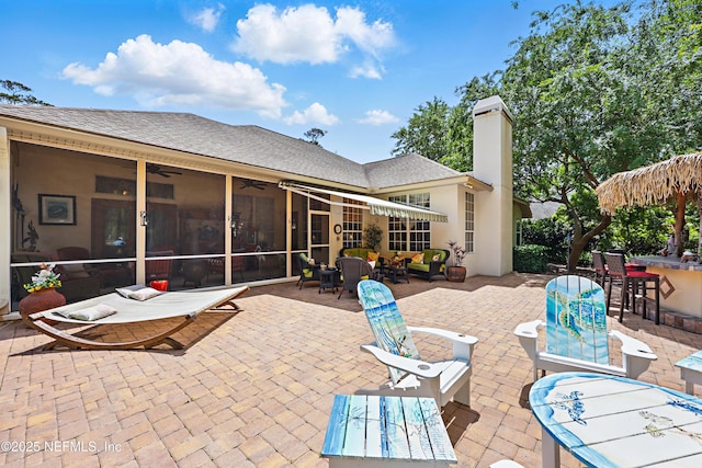 104 Twin Cedar Ct, Ponte Vedra Beach, FL 32082 - view of patio / terrace featuring outdoor lounge area, outdoor dining space, and ceiling fan