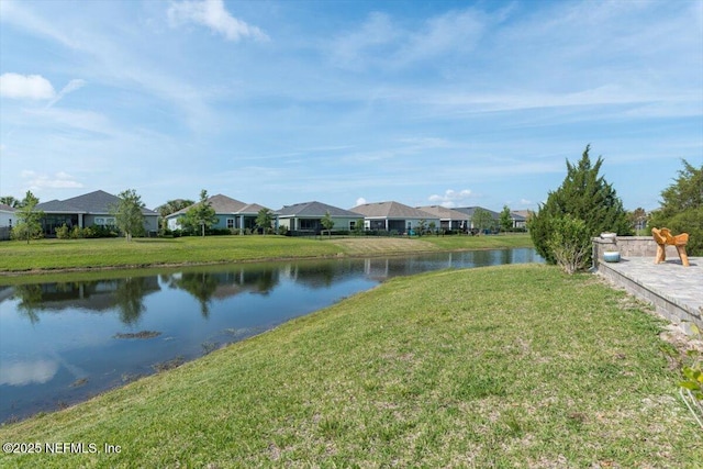 property view of water with a residential view