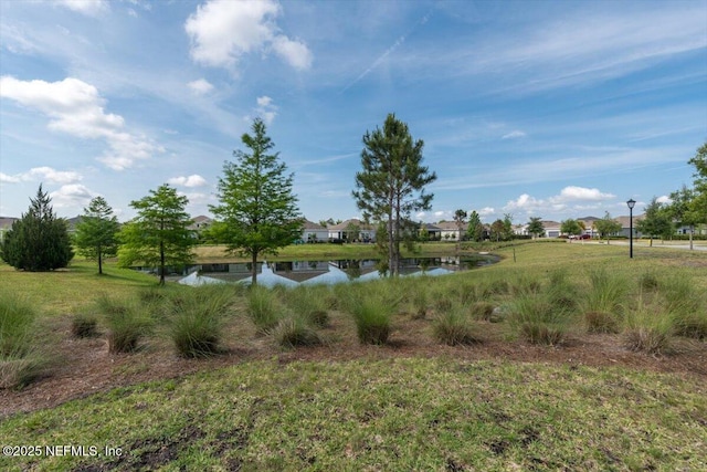 property view of water with a residential view