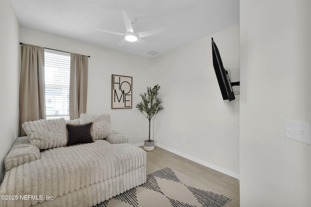 143 Bayard Pl, Jacksonville, FL 32259 - interior space with ceiling fan, visible vents, baseboards, and light wood finished floors