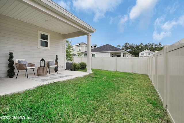 143 Bayard Pl, Jacksonville, FL 32259 - view of yard featuring a patio, central AC, and a fenced backyard
