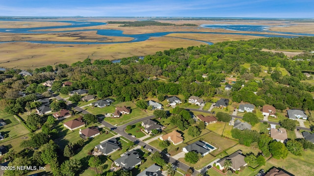 aerial view with a residential view