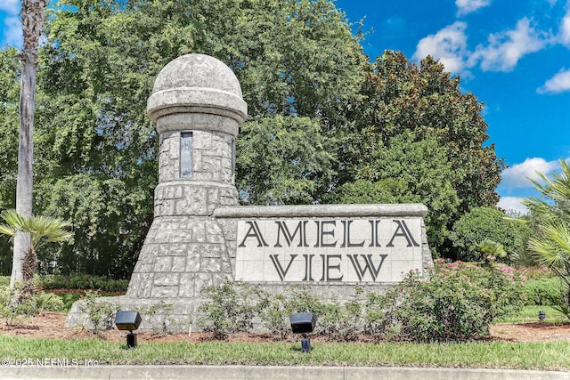 view of community sign