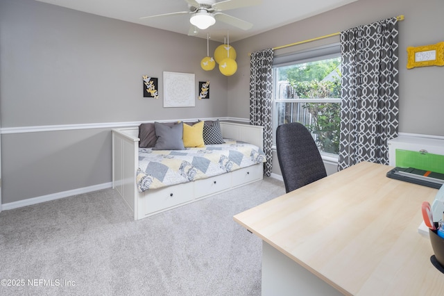 bedroom featuring baseboards and carpet flooring