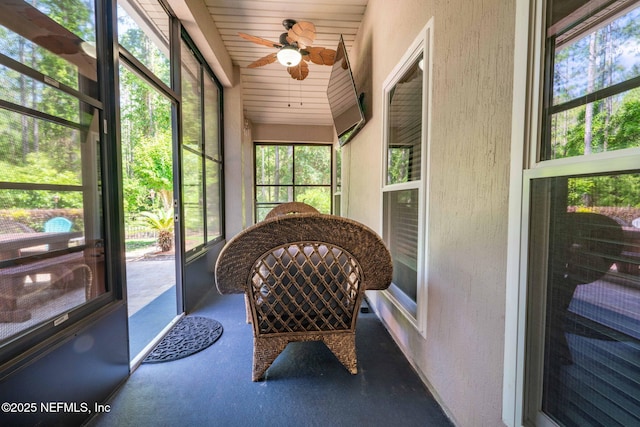 322 Cooper Bay Ct, Saint Augustine, FL 32092 - sunroom / solarium with a ceiling fan and a wealth of natural light