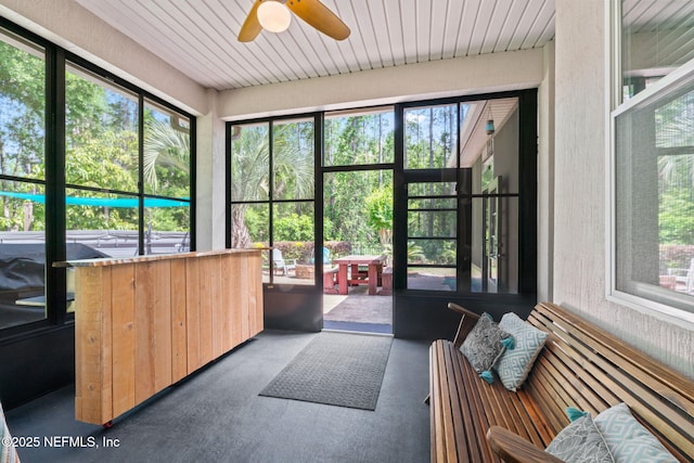 322 Cooper Bay Ct, Saint Augustine, FL 32092 - sunroom featuring a ceiling fan