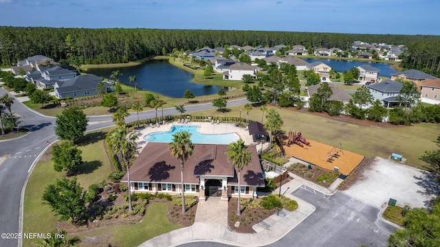 322 Cooper Bay Ct, Saint Augustine, FL 32092 - drone / aerial view featuring a forest view, a residential view, and a water view