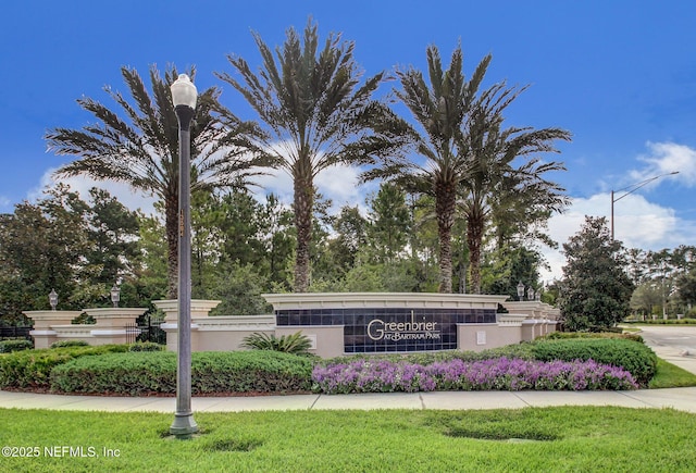 view of community sign