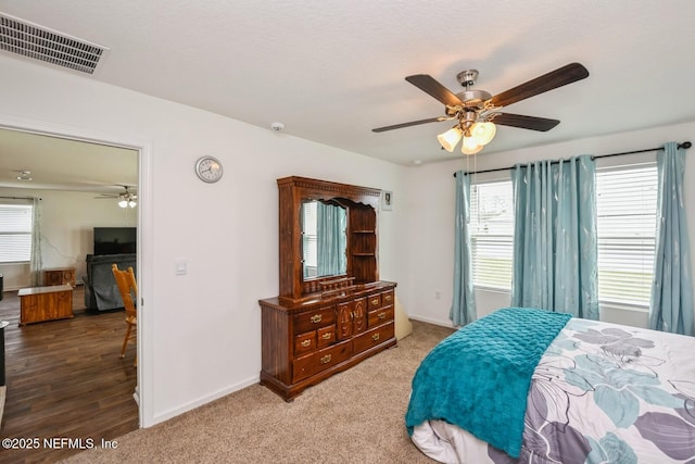 3044 Rustic Deer Way, Green Cove Springs, FL 32043 - carpeted bedroom featuring baseboards, visible vents, and ceiling fan