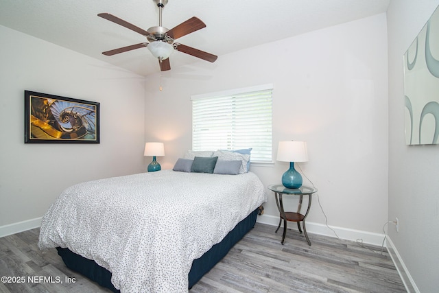 291 Whisper Rock Dr, Ponte Vedra, FL 32081 - bedroom with wood finished floors, baseboards, and a ceiling fan