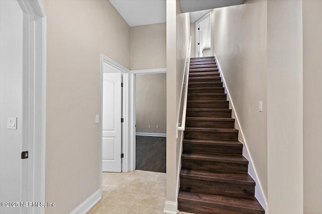 1124 Westfield Way, Saint Augustine, FL 32095 - stairway with tile patterned flooring and baseboards