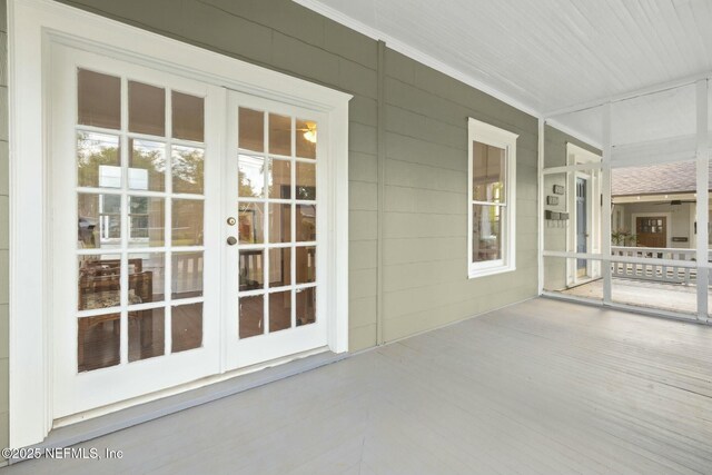 2234 Forbes St, Jacksonville, FL 32204 - view of patio / terrace with a porch and french doors