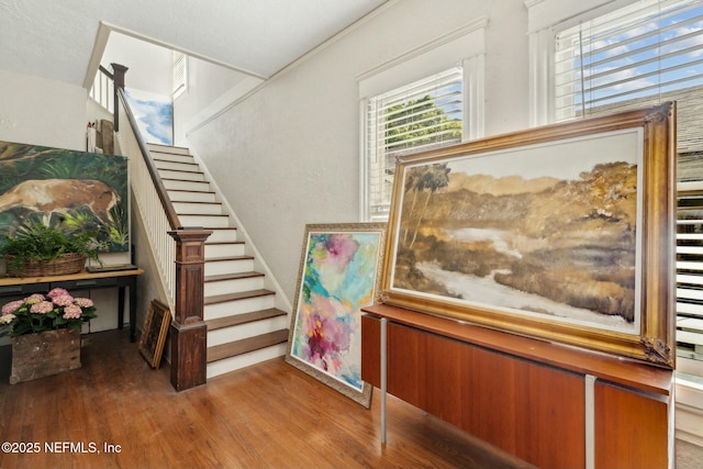 2234 Forbes St, Jacksonville, FL 32204 - staircase with wood finished floors