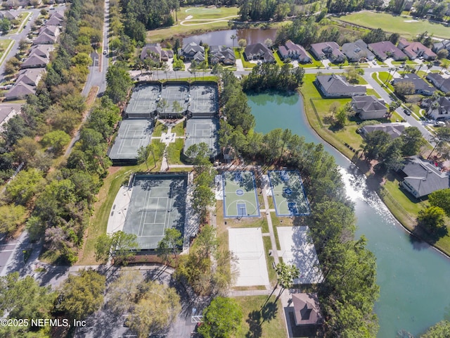 1605 Vineland Cir Unit B, Fleming Island, FL 32003 - bird's eye view featuring a residential view, golf course view, and a water view