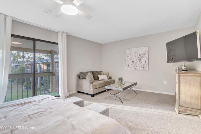 7908 Los Robles Ct Unit 7908, Jacksonville, FL 32256 - carpeted bedroom with ceiling fan and baseboards