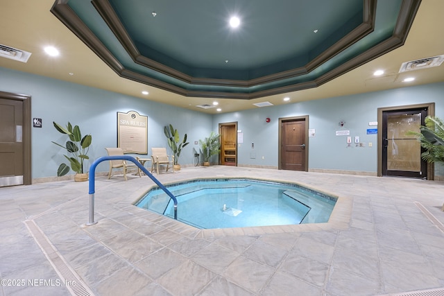 view of swimming pool featuring a swimming pool