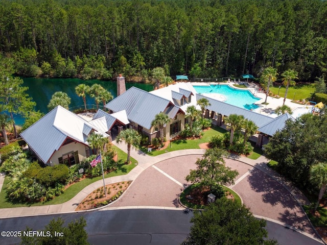 120 Corey Cay Ave, Saint Augustine, FL 32092 - bird's eye view of a forest and a pool
