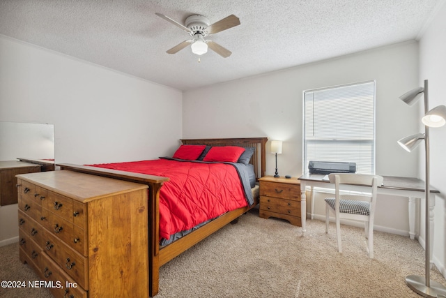 8634 Greatpine Ln W, Jacksonville, FL 32244 - carpeted bedroom with a textured ceiling and ceiling fan