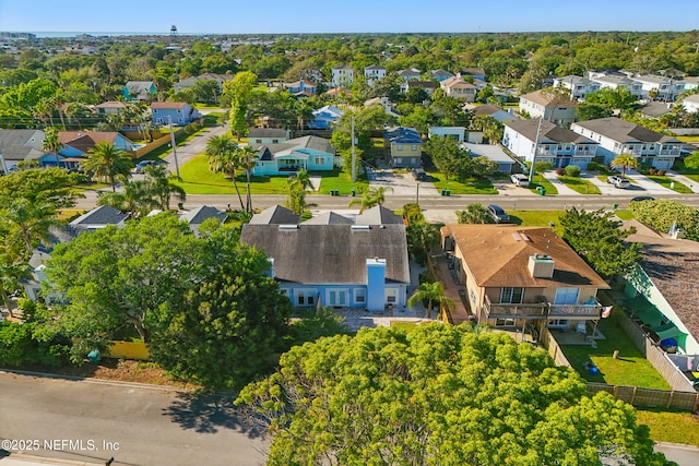 drone / aerial view with a residential view