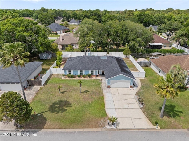 bird's eye view featuring a residential view