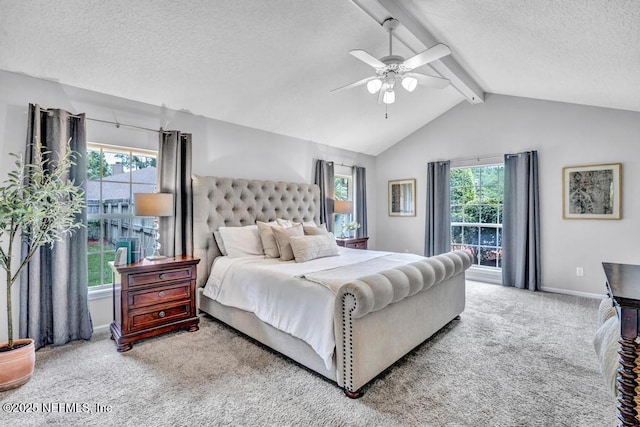 1104 Creekwood Way, Saint Johns, FL 32259 - carpeted bedroom with a textured ceiling, multiple windows, and a ceiling fan