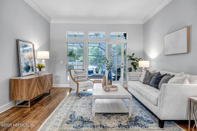 1104 Creekwood Way, Saint Johns, FL 32259 - living area with crown molding and wood finished floors