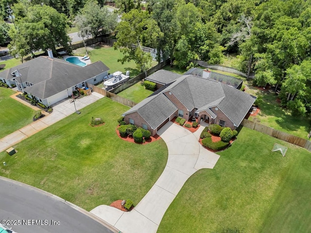 1104 Creekwood Way, Saint Johns, FL 32259 - aerial view of property and surrounding area featuring a pool area