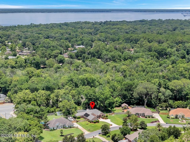 1104 Creekwood Way, Saint Johns, FL 32259 - aerial view of residential area featuring a large body of water and a heavily wooded area
