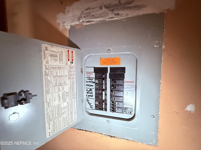 utility room featuring electric panel