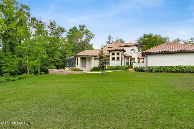 106 Villa Sovana Ct, Saint Johns, FL 32259 - view of front of property featuring stucco siding, a front lawn, and a tiled roof