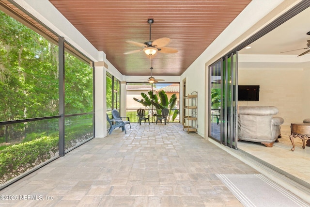 106 Villa Sovana Ct, Saint Johns, FL 32259 - unfurnished sunroom with ceiling fan