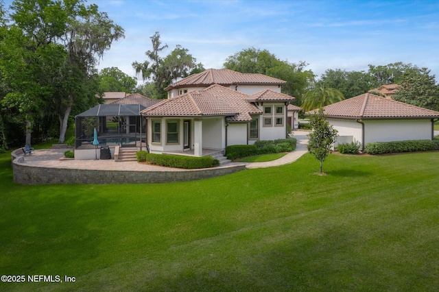 106 Villa Sovana Ct, Saint Johns, FL 32259 - back of property featuring a yard, a patio area, a lanai, and an outdoor pool