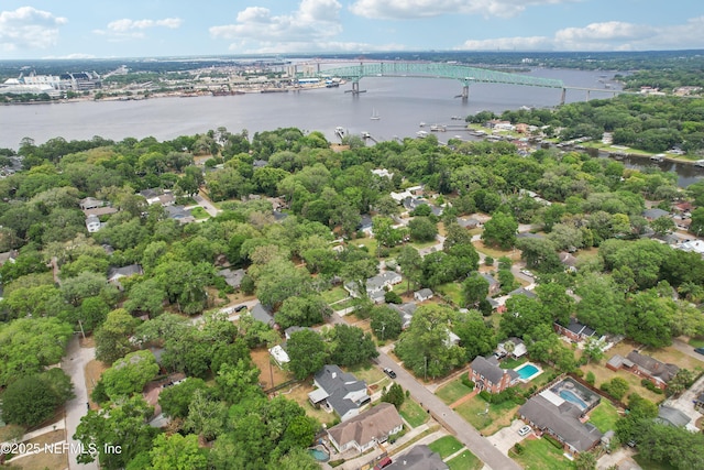 1407 Palmer Ter, Jacksonville, FL 32207 - aerial view of a notable bridge, a nearby body of water, and a tree filled landscape