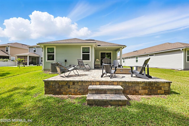 291 Greenway Ln, Saint Augustine, FL 32092 - rear view of property with a patio and a yard