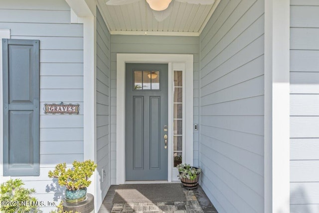 view of doorway to property
