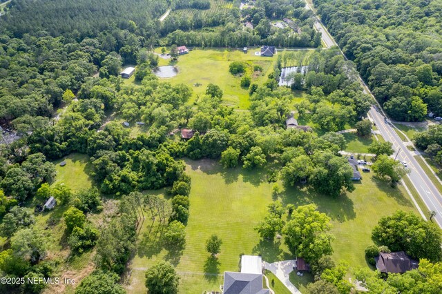 bird's eye view featuring a rural view